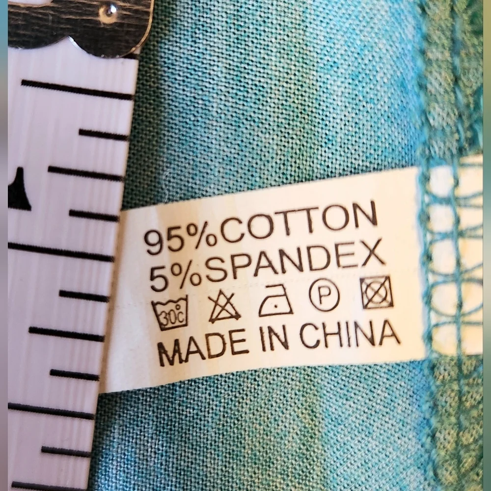 Teal Peacock Print Tunic Midi Dress🦚95% Cotton - Picture 6 of 8